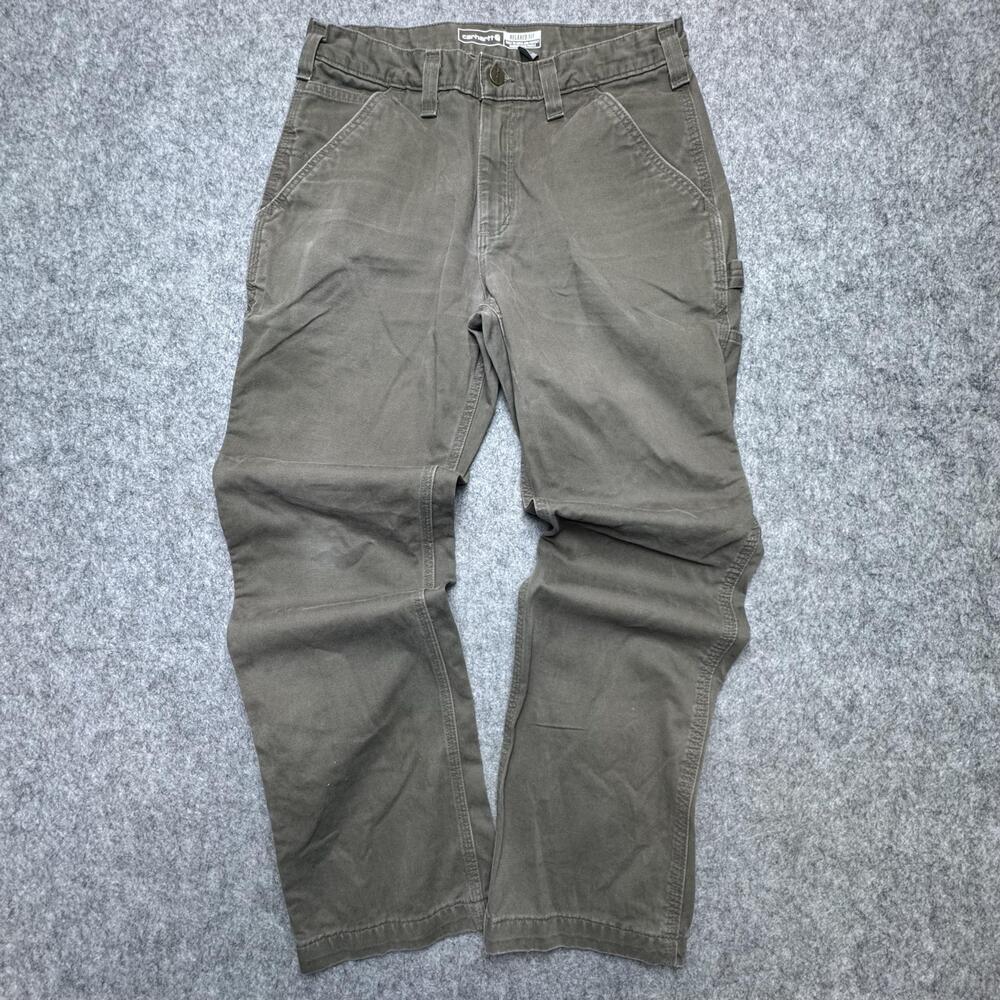 Carhartt Carpenter Pants Mens 31x30 Brown Relaxed Fit Twill Utility Workwear